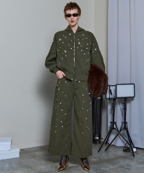 MAISON SPECIAL（メゾンスペシャル） パンツ Vegan Leather Bijou
