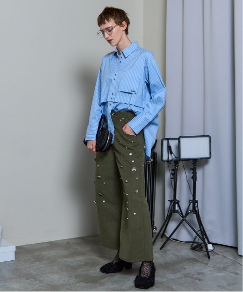 MAISON SPECIAL（メゾンスペシャル） パンツ Vegan Leather Bijou