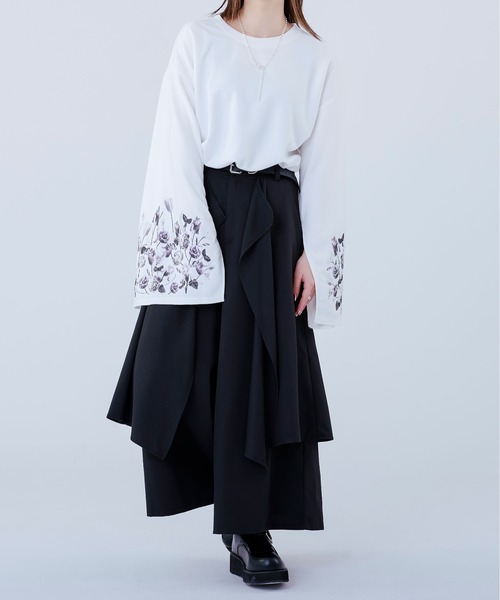 「Ellno Loset」 長(zhǎng)袖Tシャツ MEDIUM ブラック メンズ
