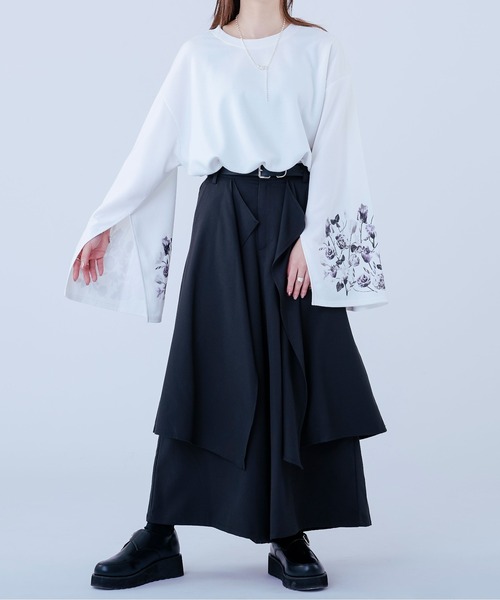 「Ellno Loset」 長(zhǎng)袖Tシャツ MEDIUM ブラック メンズ
