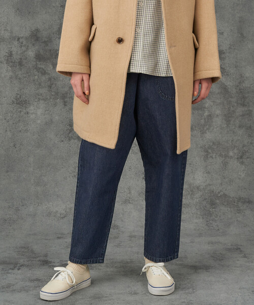 「DANTON」 加工デニムパンツ 36 インディゴブルー レディース_画像4
