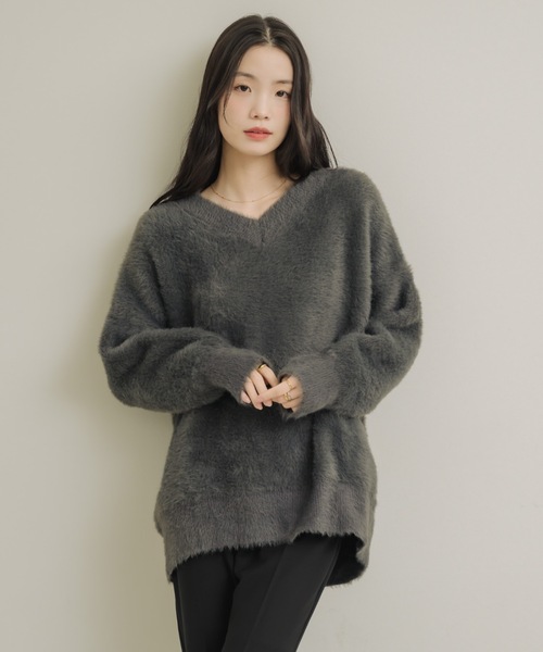 40サイズ/美品♪　長袖ニット NEUNA（ヌナ） ニット セーター オーバーサイズシャギーニット