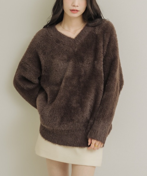 40サイズ/美品♪　長袖ニット NEUNA（ヌナ） ニット セーター オーバーサイズシャギーニット