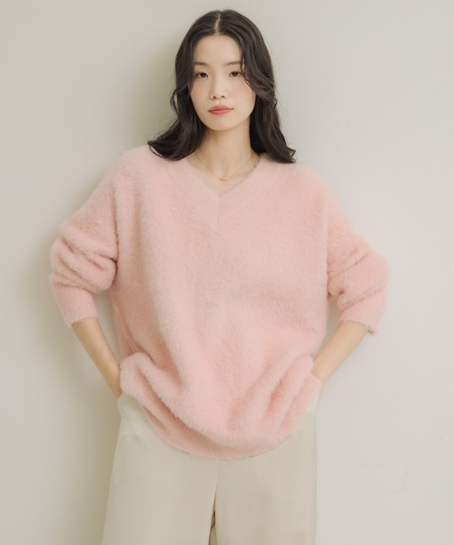 40サイズ/美品♪　長袖ニット NEUNA（ヌナ） ニット セーター オーバーサイズシャギーニット