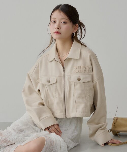 chico Chico 「Chico」 ジップアップブルゾン FREE アイボリー レディース