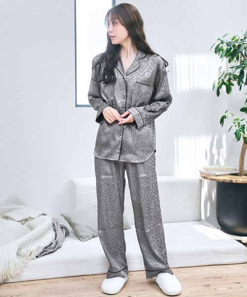aimerfeel（エメフィール） パジャマ ルームウェア ヒョウサテン