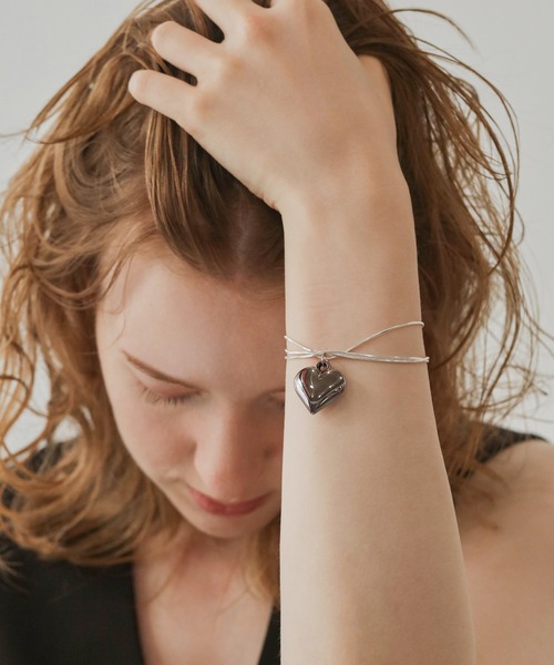 DiamondHearts（ダイヤモンドハーツ） ブレスレット ハートチャーム3連