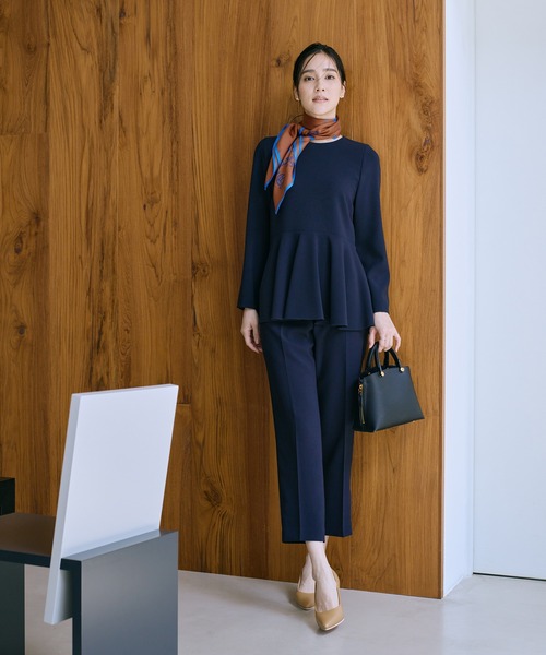 ROPE'（ロペ） パンツ トリアセダブルクロス テーパードパンツ