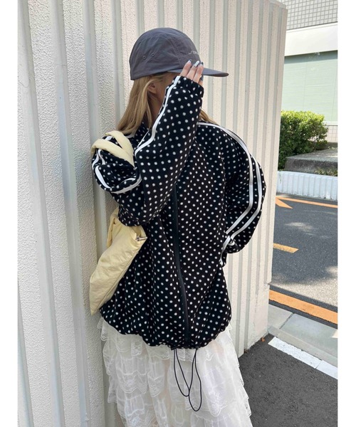 WC パーカー 「セットアップ対応」ドットフリースパーカー レディース