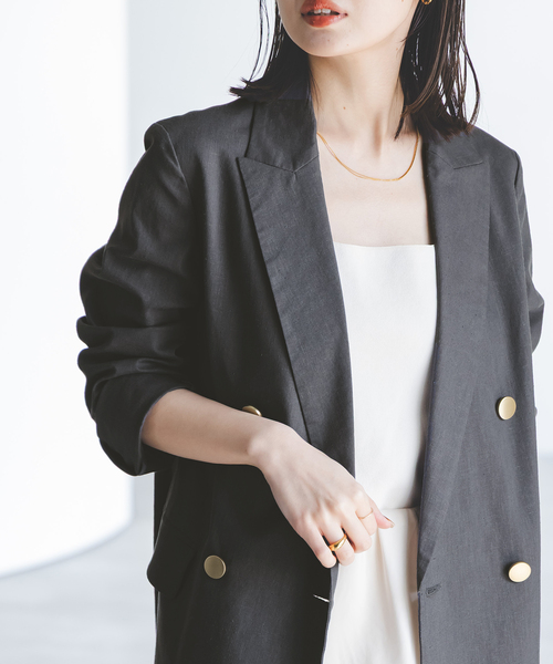 NOBLE（ノーブル） テーラードジャケット 38 ベージュ レディース