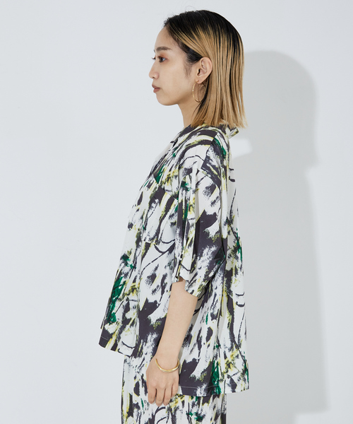 「NOMINE」 半袖シャツ フリー アイボリー レディース_画像4