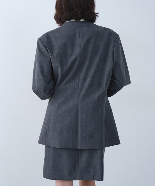 CODE A ジャケット ノーカラージャケット tailored mood over jacket