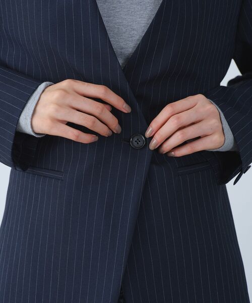 CODE A ジャケット ノーカラージャケット tailored mood over jacket