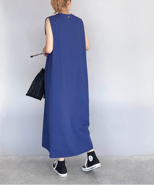 「PICCIN」 ノースリーブワンピース M ブルー レディース_画像3