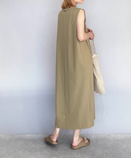 「PICCIN」 ノースリーブワンピース M ブルー レディース_画像5