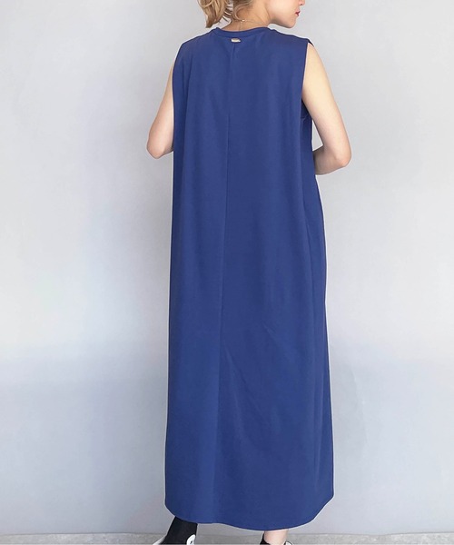 「PICCIN」 ノースリーブワンピース M ブルー レディース_画像6