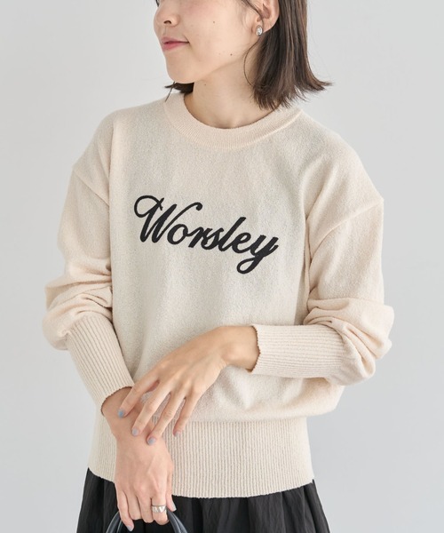 courrèges21 レア　　ロゴ入りニット Courrèges 21 ニット セーター ロゴ ウール 38（C579） - メルカリ