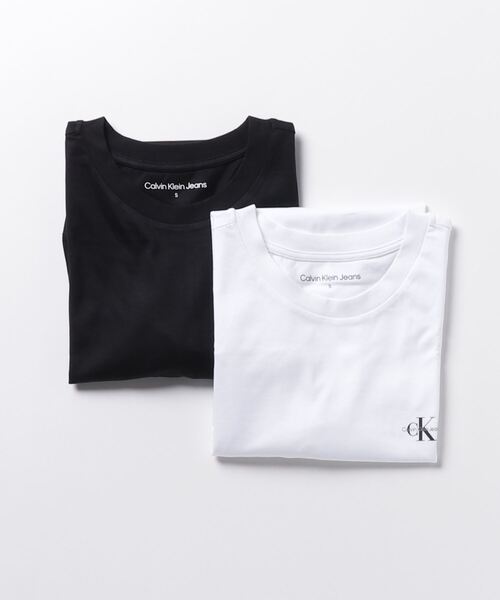 Calvin Klein（カルバン・クライン） 半袖Tシャツ S ブラック×ホワイト