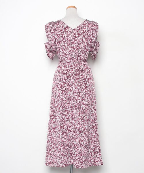 「SNIDEL」 半袖ワンピース 0 ワインレッド レディース_画像2