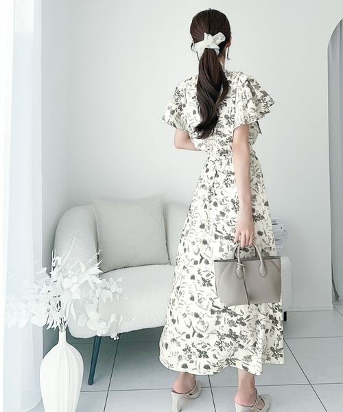 「mily bilet」 半袖ワンピース X-LARGE アイボリー レディース_画像6