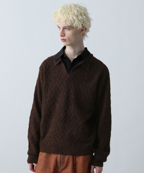 HARE（ハレ） セーター ニット ハイショクステッチニットポロ(HARE