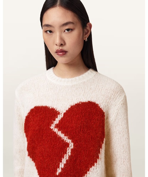 ニット セーター LUVHEART CREW NECK JUMPER | LUVHEART クルー ネック ニット・セーター レディースの画像