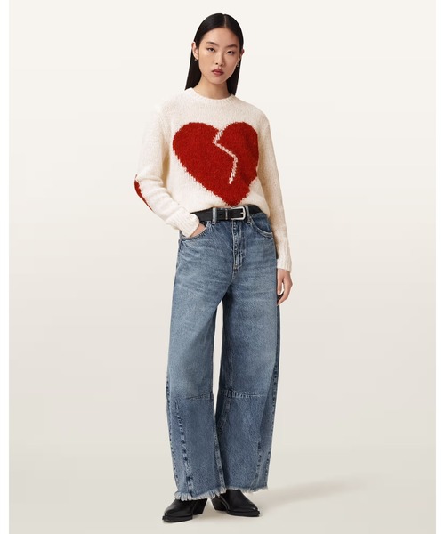 ニット セーター LUVHEART CREW NECK JUMPER | LUVHEART クルー ネック ニット・セーター レディースの画像