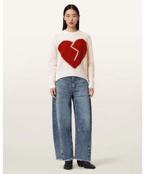 ニット セーター LUVHEART CREW NECK JUMPER | LUVHEART クルー ネック ニット・セーター レディースの画像