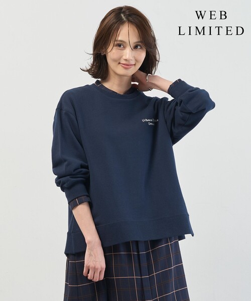 正規品♡裏毛プルオーバー♡ネイビー　スウェット　ロゴ トレーナー スウェット 「WEB限定」ロゴ裏毛 レディース : ZOZOTOWN