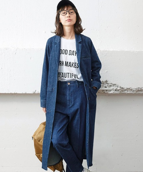 即完売DieselNHollywood30周年コラボチェスターコートデニムブルー Sunny clouds（サニークラウズ） チェスターコート NM ブルー