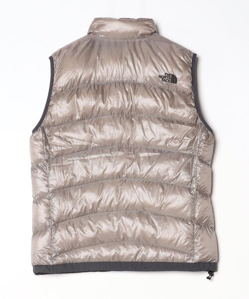 THE NORTH FACE ダウンベスト Lサイズ グレー/イエロー 大きいサイズ