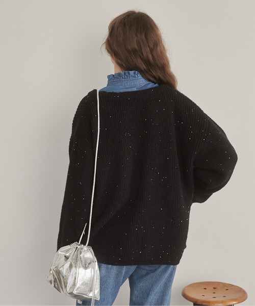 「ANGIE」 ニットカーディガン FREE アイボリー レディース_画像8