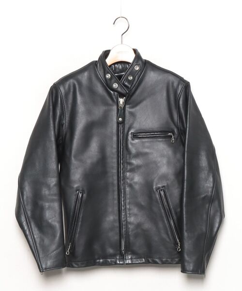 Schott ブラック レザー ジャケット 34 Schott N.Y.C（ショット） 「schott」 レザージャケット 34 ブラック
