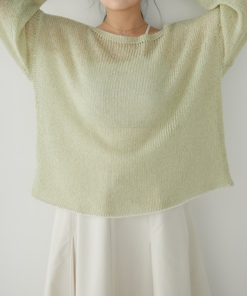 「Auntie Rosa」 長袖ニット FREE グリーン レディース_画像3