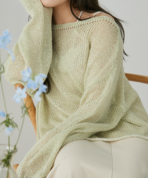 「Auntie Rosa」 長袖ニット FREE グリーン レディース_画像8