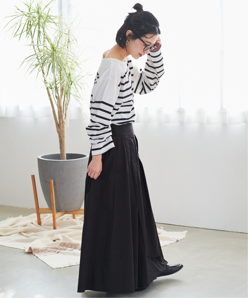 「B.C STOCK」 「Simplicite」フレアスカート FREE ブラック レディース_画像2