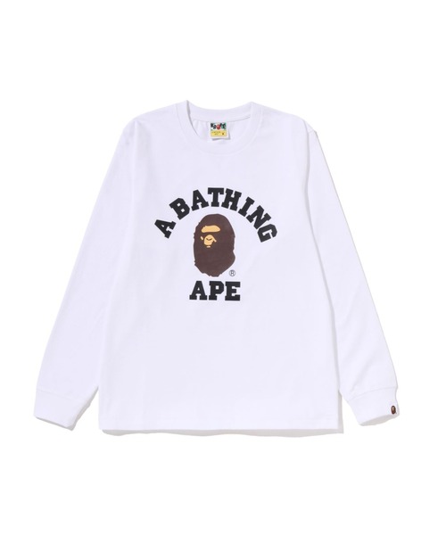 A BATHING APE（アベイシングエイプ） tシャツ COLLEGE LS TEE