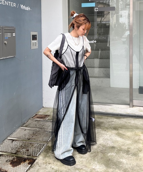 「Six M」 キャミソールワンピース FREE ライトベージュ レディース_画像3