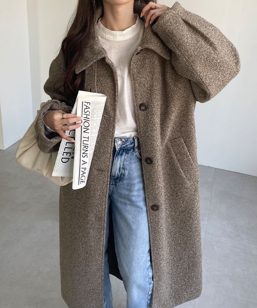 「andme」 ステンカラーコート M ブラウン レディース_画像4