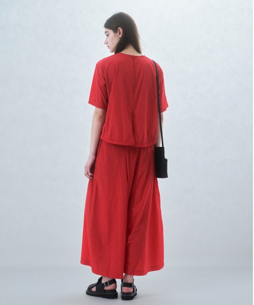 「ZUCCa」 半袖ブラウス M size レッド レディース_画像6