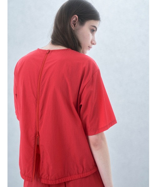 「ZUCCa」 半袖ブラウス M size レッド レディース_画像7