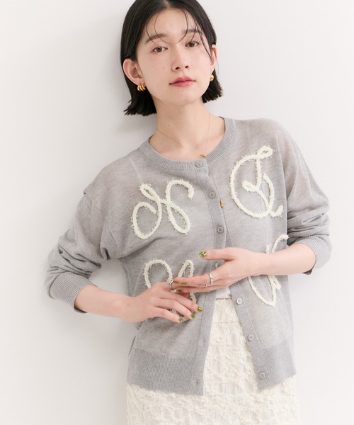 LE CERCLE par rope' カーディガン 「新色追加」コード刺繍シアー