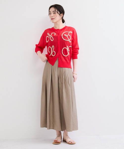LE CERCLE par rope' カーディガン 「新色追加」コード刺繍シアー