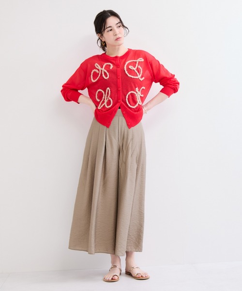 LE CERCLE par rope' カーディガン 「新色追加」コード刺繍シアー