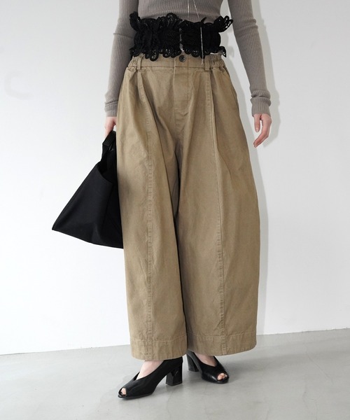 chuclla（チュクラ） ワイドパンツ パンツ ボリュームタックワイド