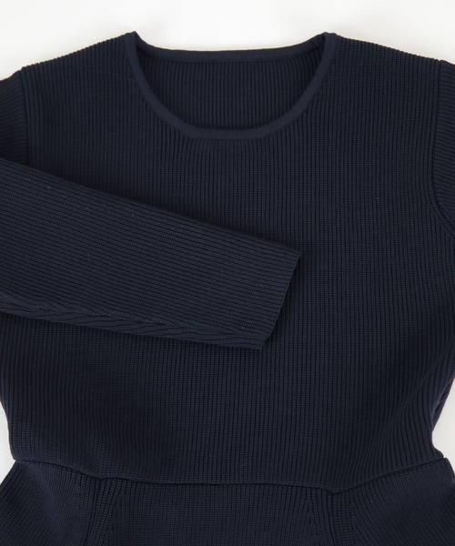 「ur's」 ニットワンピース S ネイビー レディース_画像8