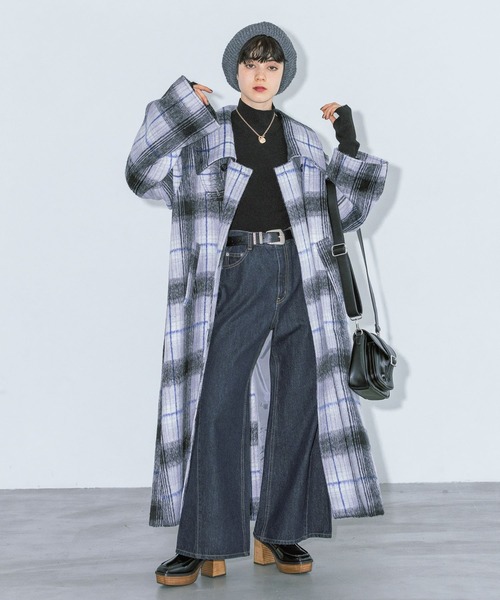 「PAGEBOY」 ステンカラーコート FREE ブラック レディース_画像2