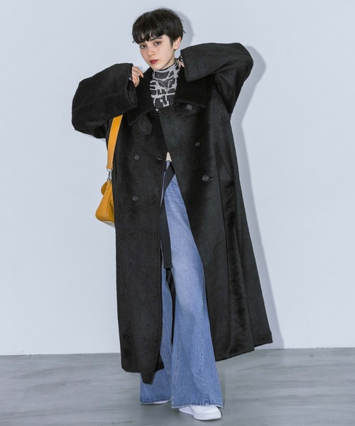 「PAGEBOY」 ステンカラーコート FREE ブラック レディース_画像5