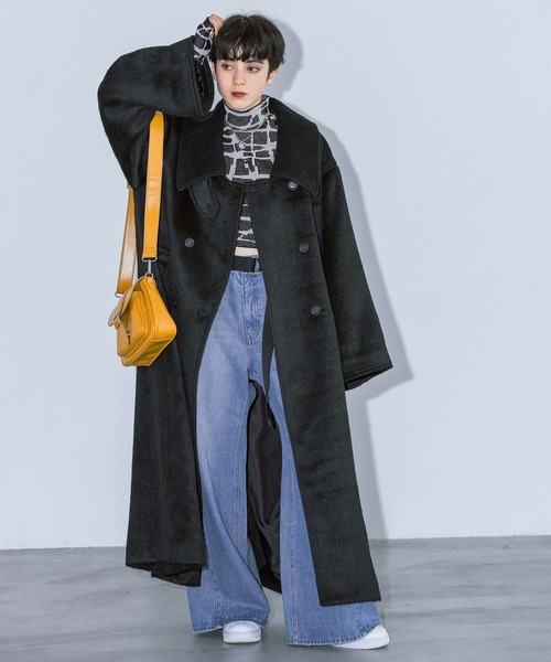 「PAGEBOY」 ステンカラーコート FREE ブラック レディース_画像6