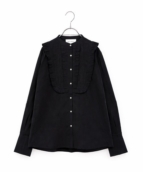 ブラウス シャツ tuck pleats jabot blouse レディースの画像